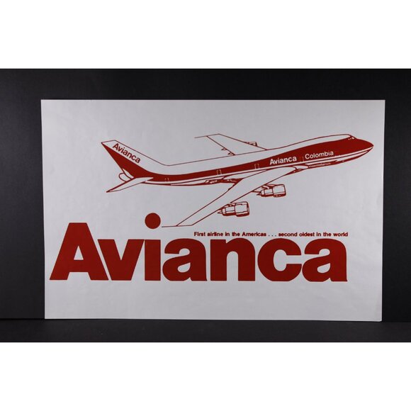 Vintage 11 x 17" Avianca Columbia Airline advertisement test print page x2, - Picture 2 of 4